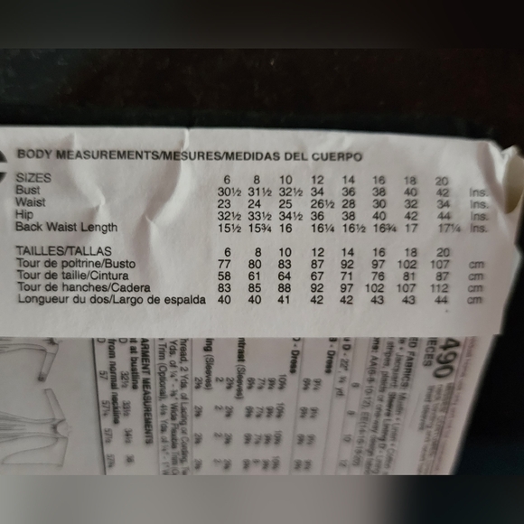 McCall's Costumes sewing pattern dress or undergarment #M4490, sz: 6-12 - Picture 13 of 13